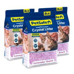 PetSafe ScoopFree lavender crystal litter bag demonstrates long-lasting odor control.