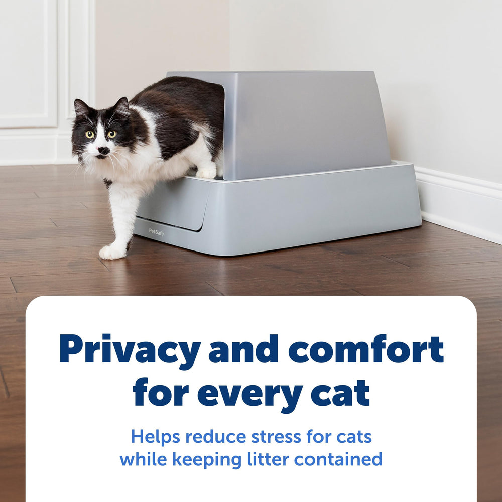 ScoopFree privacy hood helps odor control around the litter box.