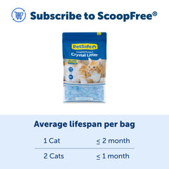 PetSafe ScoopFree Premium Crystal Litter is dust-free and gentle on cat paws.