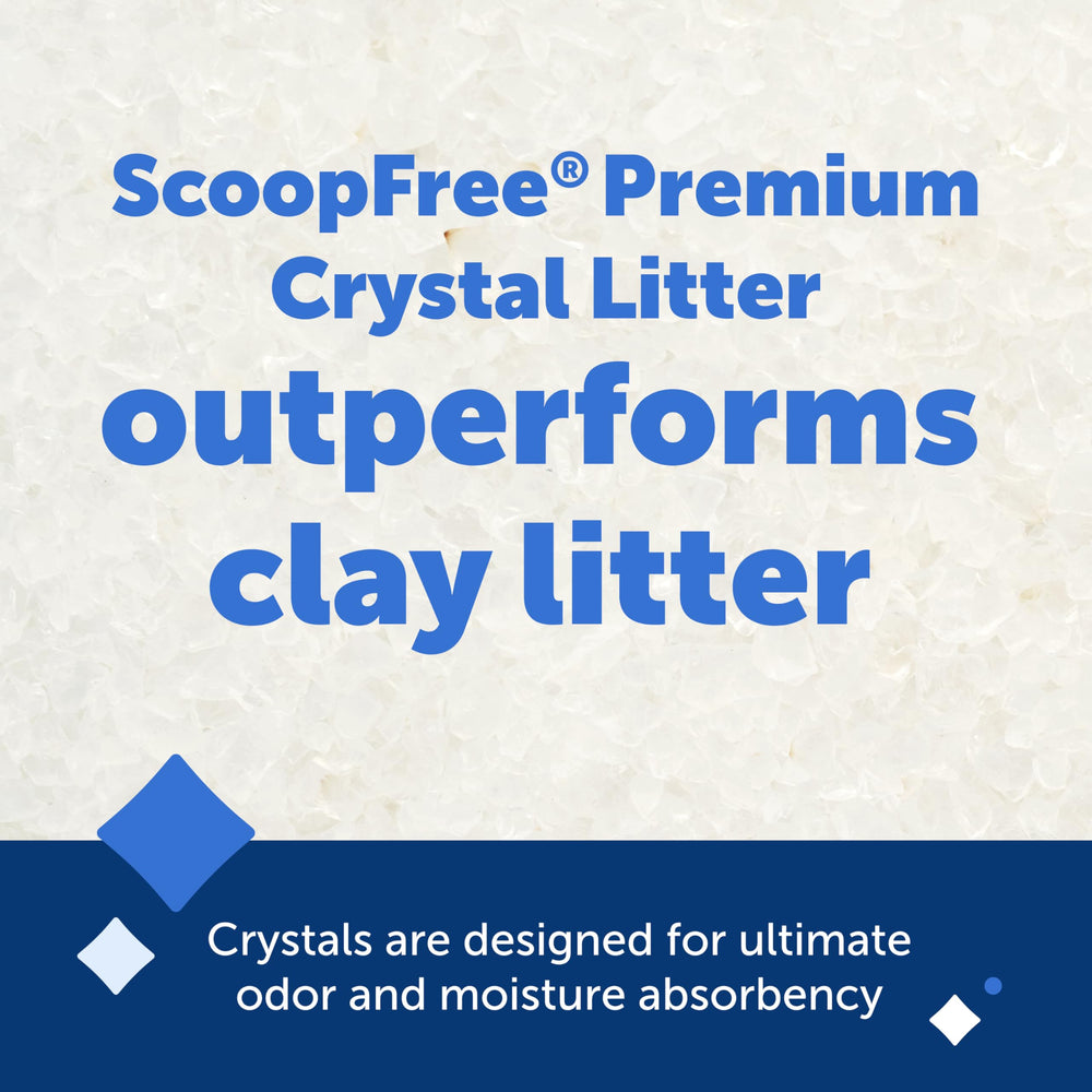 PetSafe ScoopFree Premium Crystal Litter odor-control crystals delivering a fresher home.