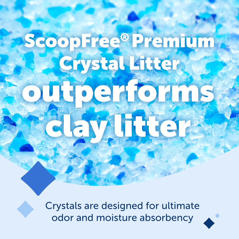 PetSafe ScoopFree Premium Crystal Litter odor-control crystals for fresher air.
