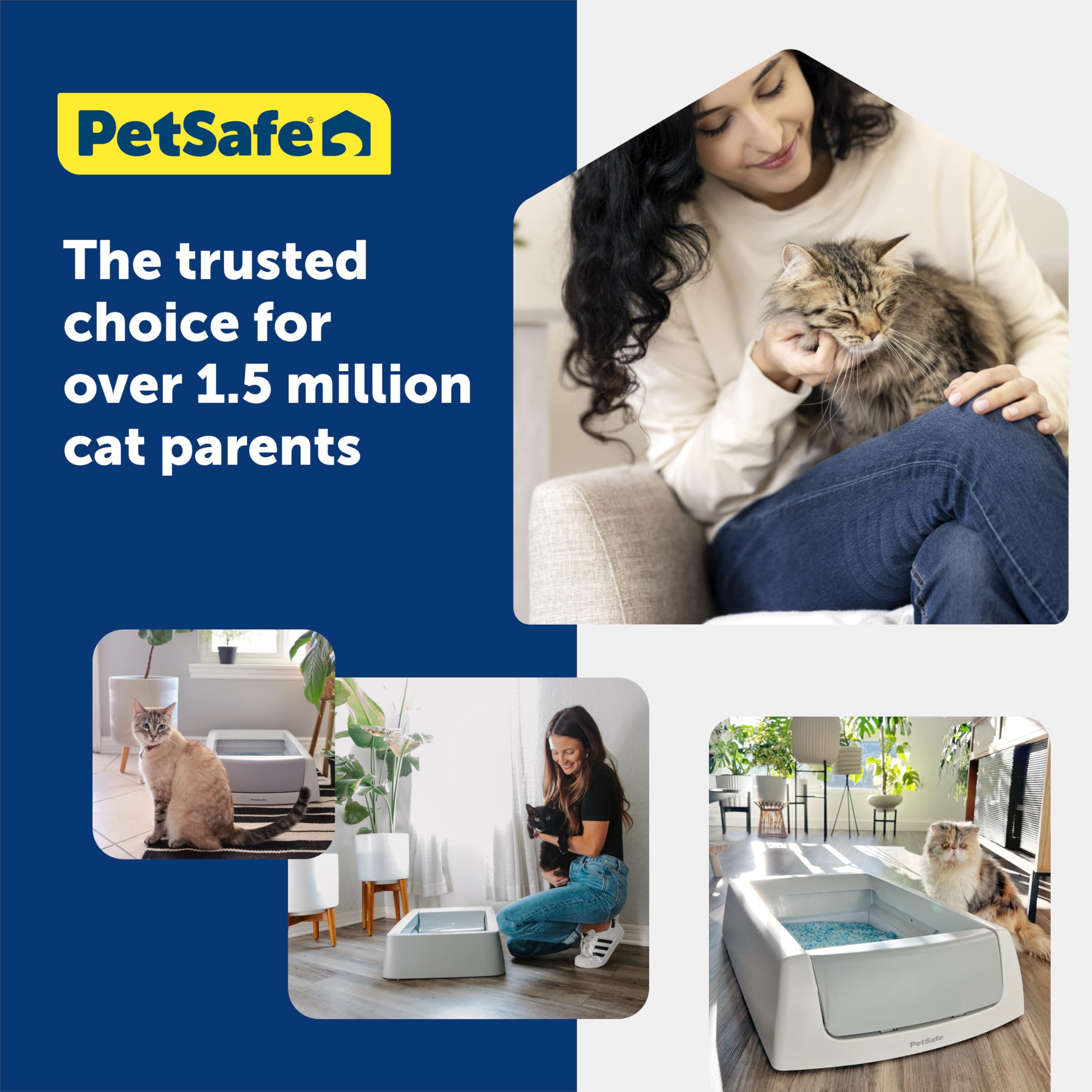 PetSafe ScoopFree Premium Crystal Litter quickly absorbs moisture and dries solid waste.