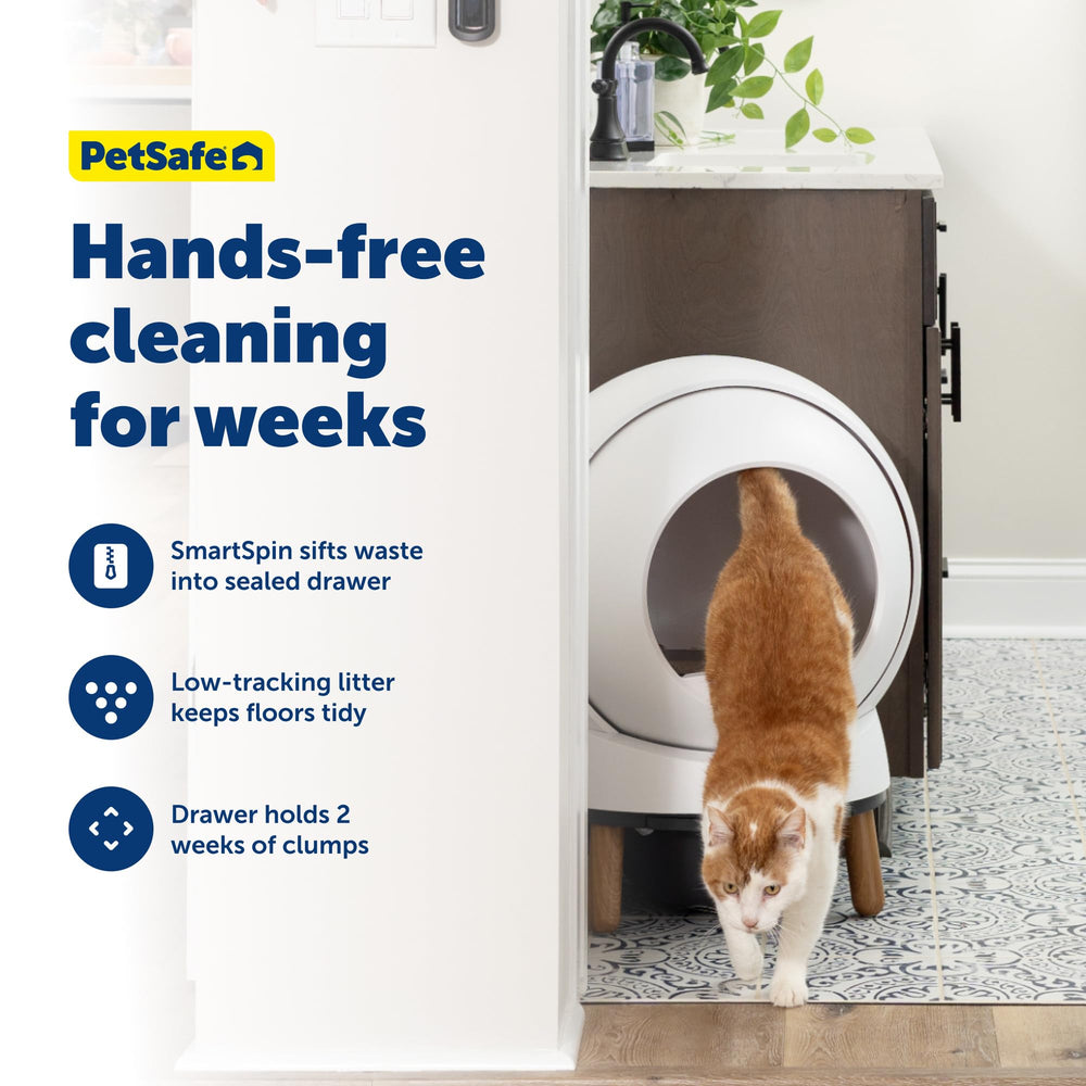 Petsafe app displays cat weight and litter usage for health insights.