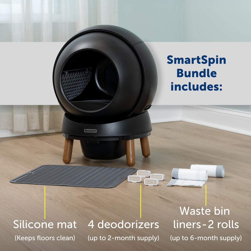 PetSafe ScoopFree SmartSpin top view highlighting sleek design and accessibility