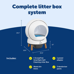 Petsafe ScoopFree SmartSpin odor-control system minimizes smells in the home.