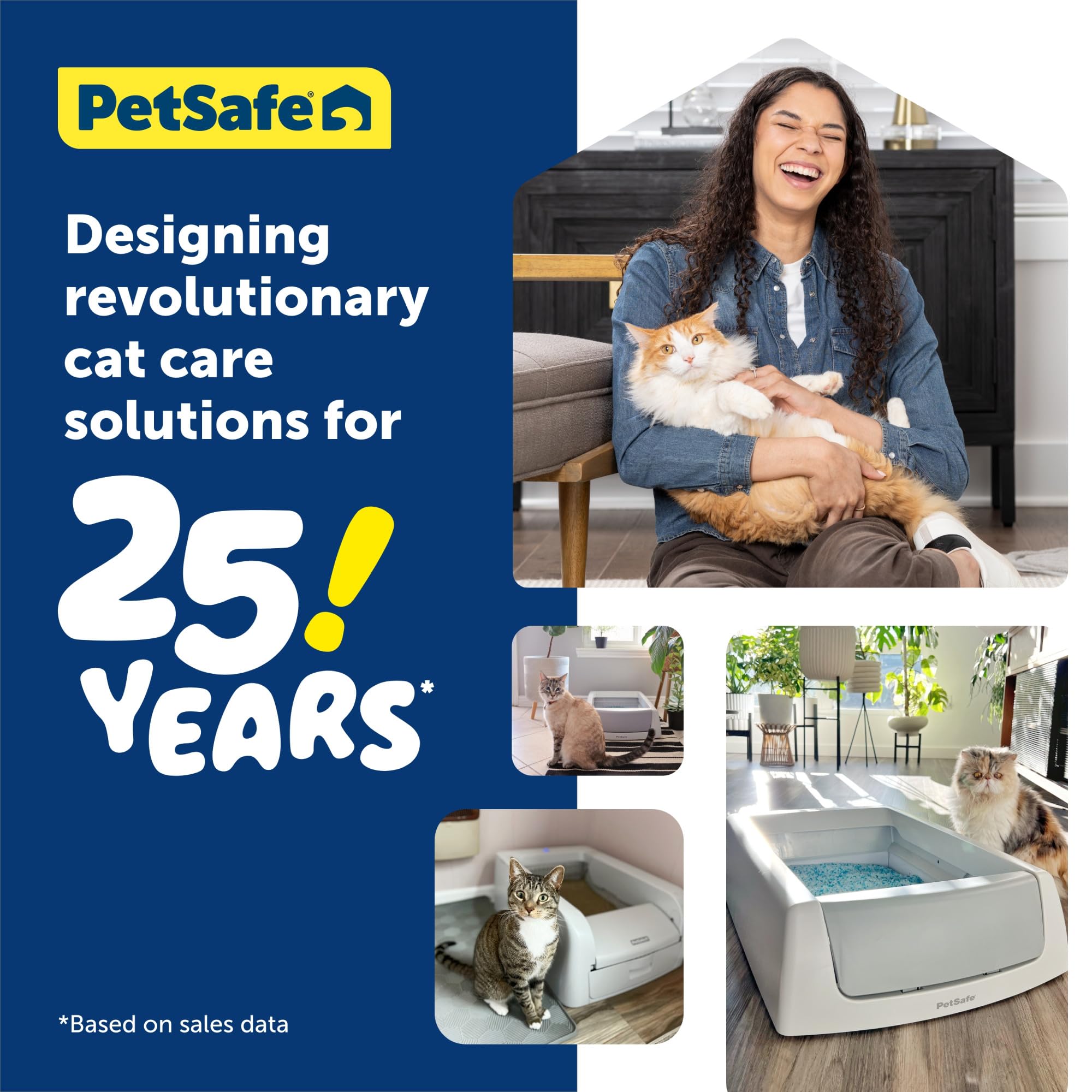 Petsafe ScoopFree spacious tray suits single or multi-cat households.