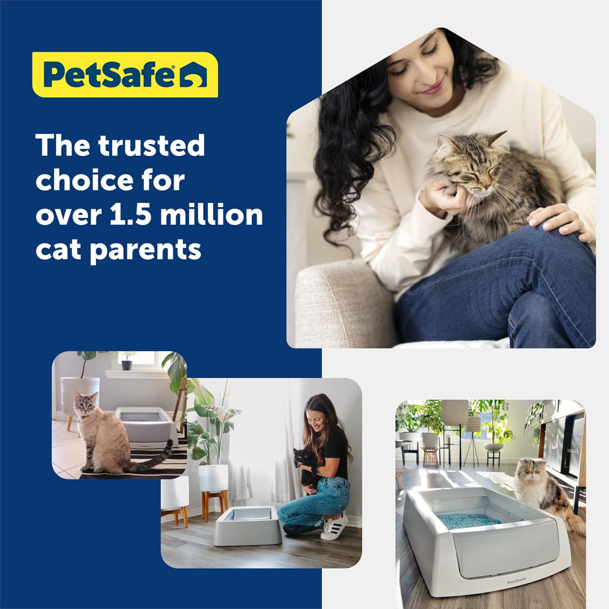 Petsafe ScoopFree tray designed for up to 30 days of single-cat use.