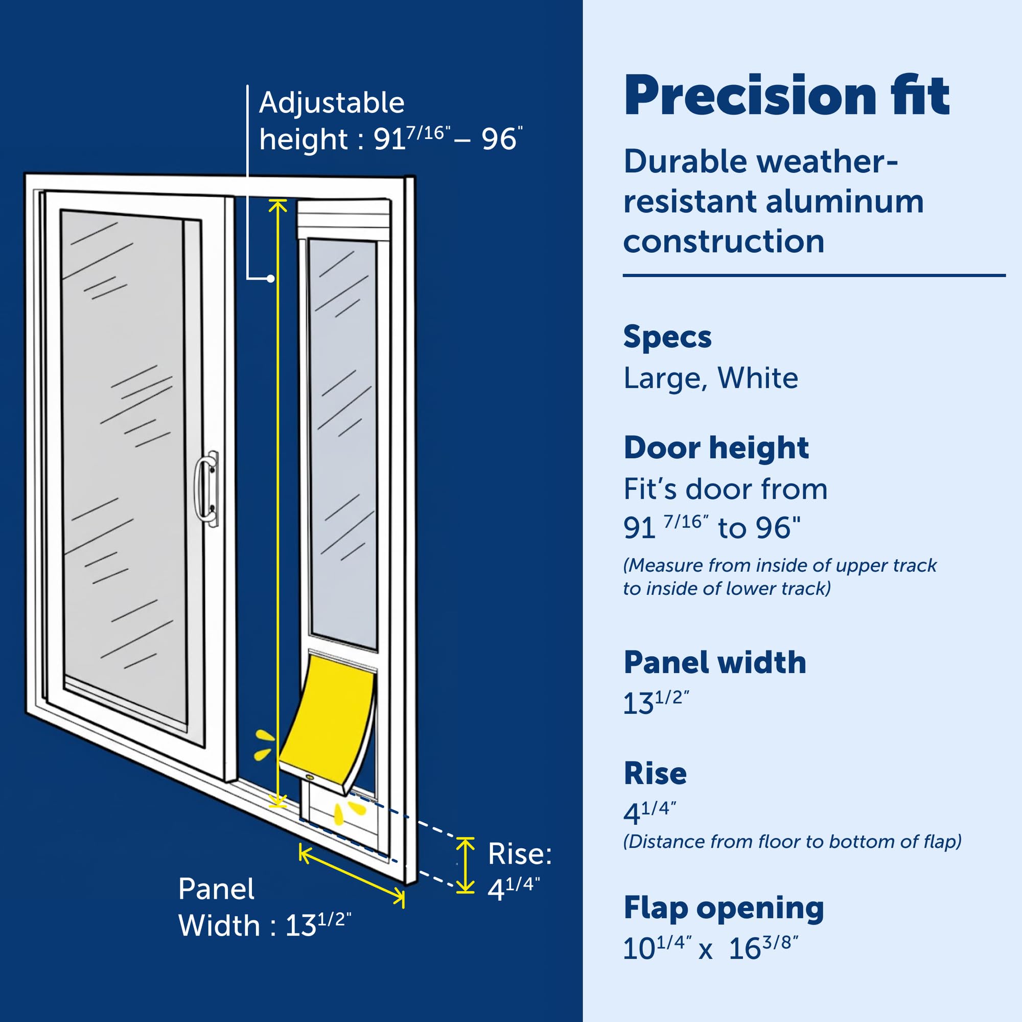 PetSafe security lock with latch kit enables controlled entry.