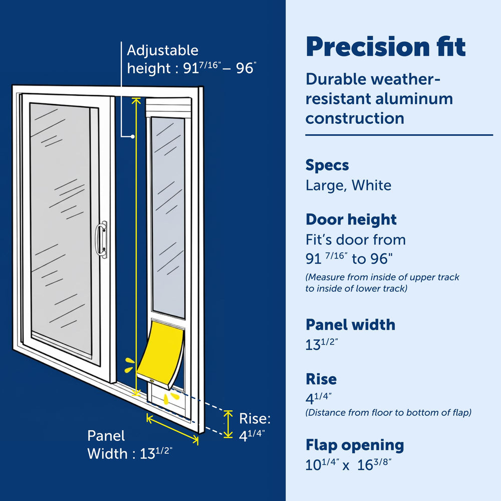 PetSafe security lock with latch kit enables controlled entry.