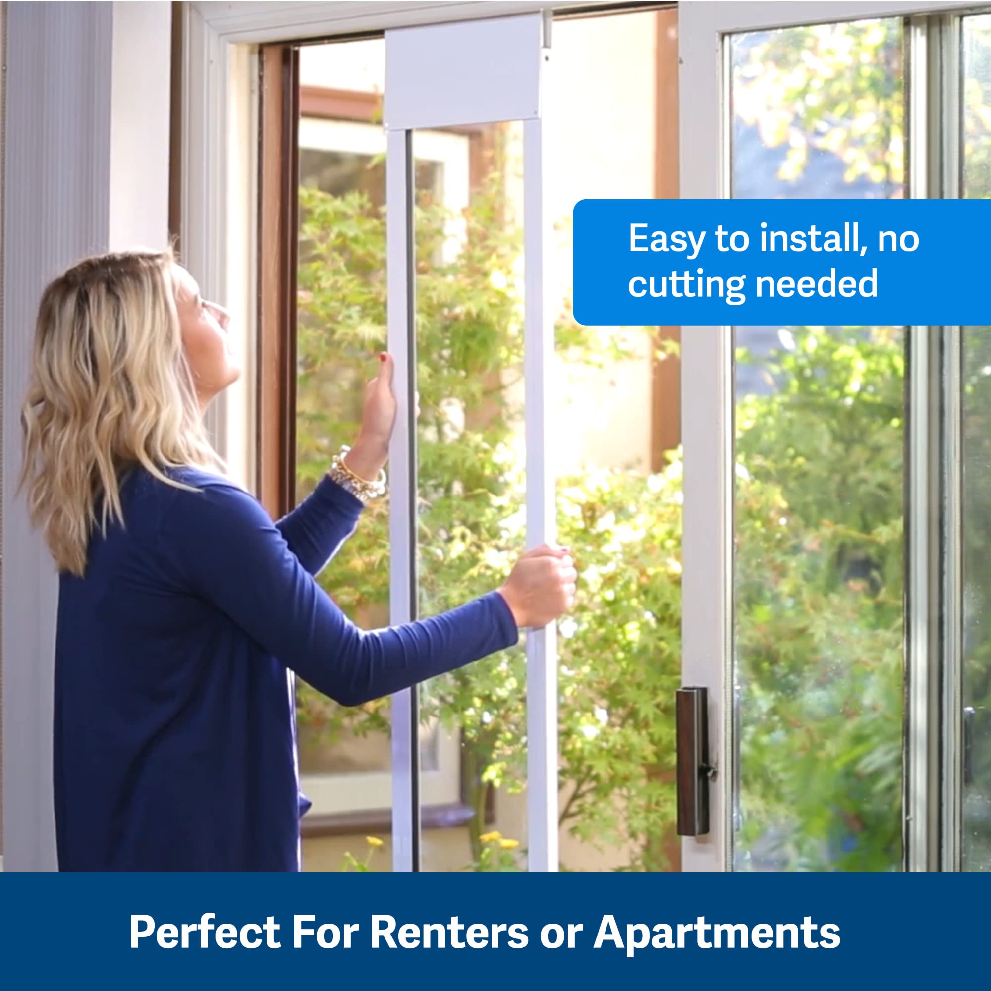 PetSafe adjustable-height patio panel fits doors from 75 7/8 to 80 11/16 inches
