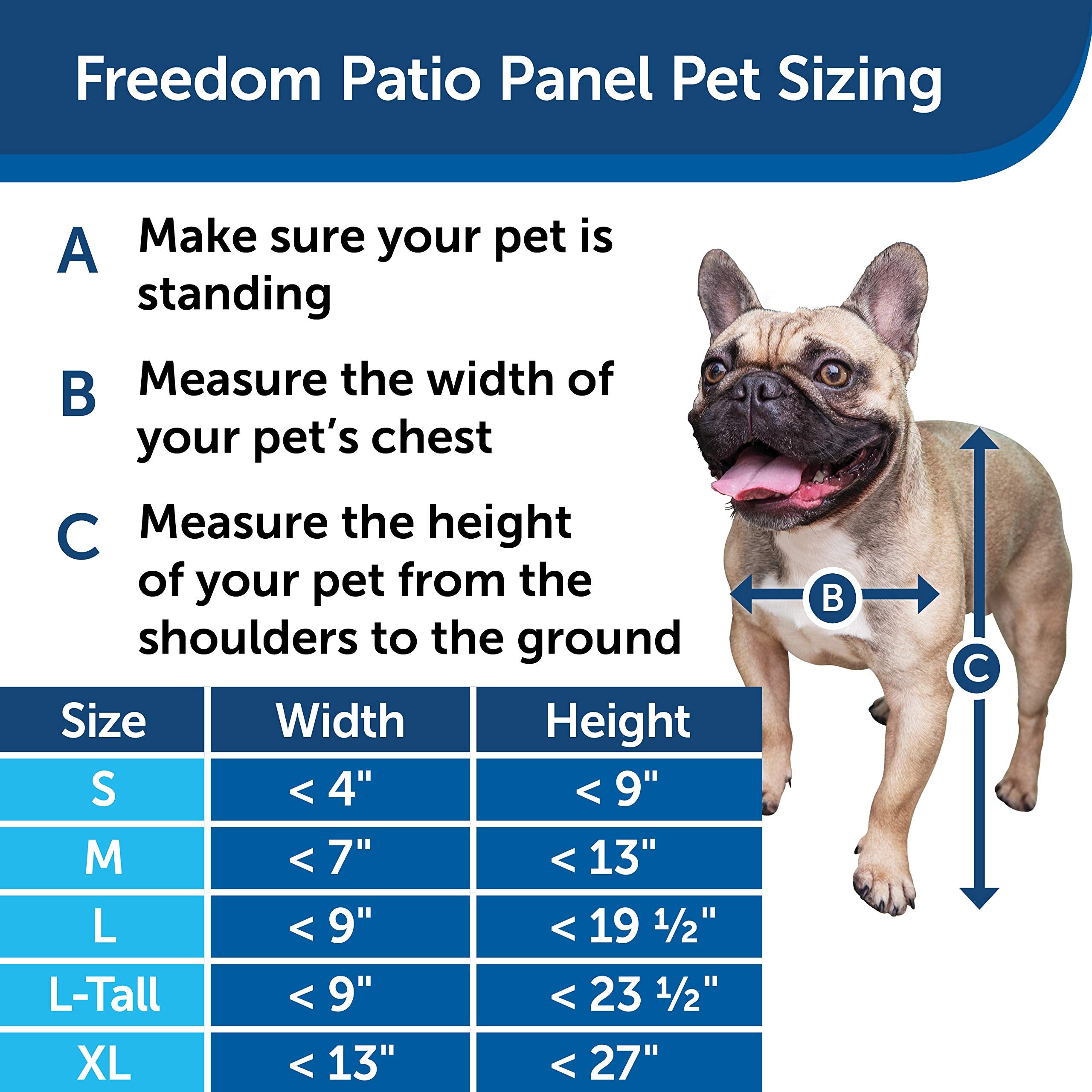 PetSafe sliding glass pet door with adjustable height fits various door frames.