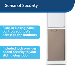 PetSafe bronze door with weather-resistant aluminum frame for durable year-round use