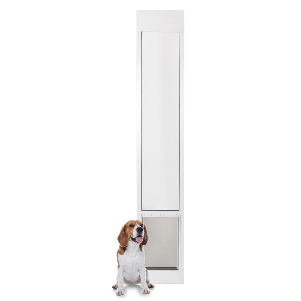 PetSafe sliding glass pet door panel installed in a rental door for easy pet access.