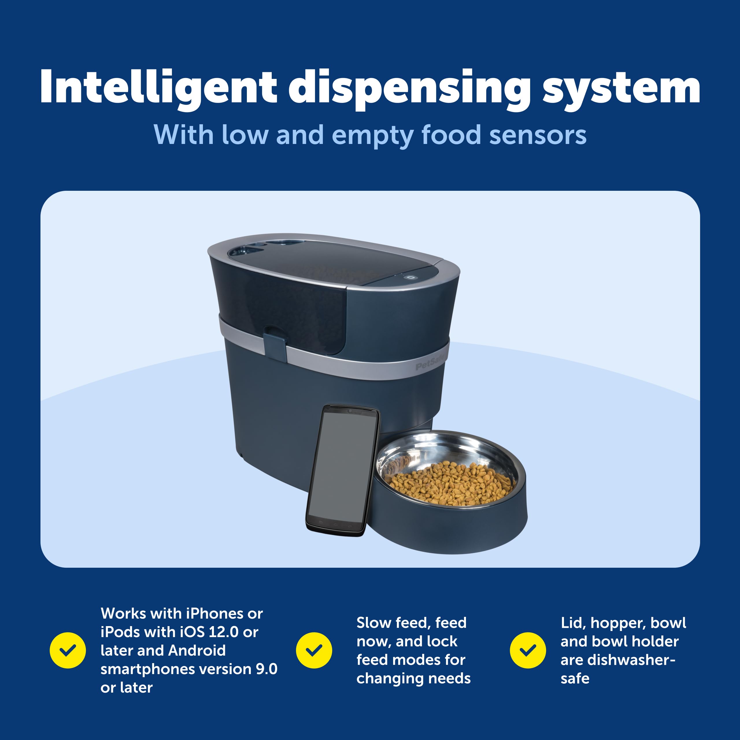 PetSafe Smart Feed slow-feed setting for paced eating