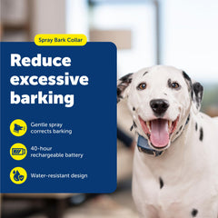 PetSafe Spray Bark Collar side view shows compact, comfortable wear.