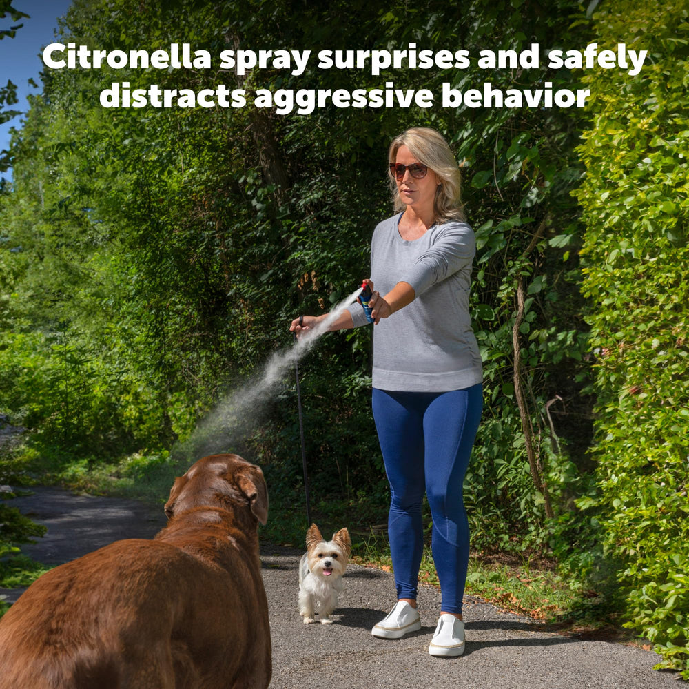 PetSafe SprayShield compact can design with belt clip is easy to carry.