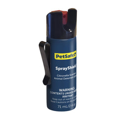 PetSafe SprayShield deterrent with belt clip for easy on-the-go protection.