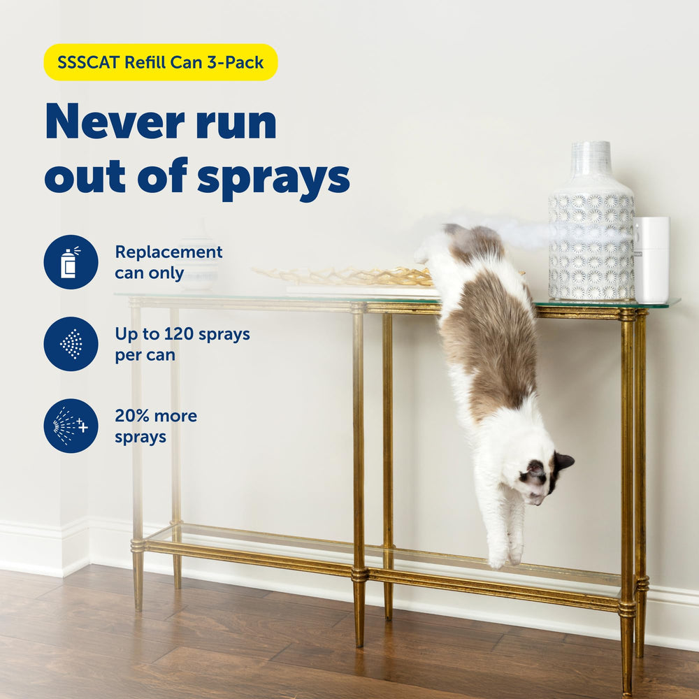 PetSafe SSSCAT deterrent device with holder ready for placement to deter curious paws.