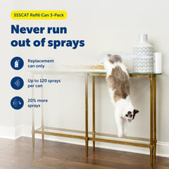 PetSafe SSSCAT deterrent device with holder ready for placement to deter curious paws.