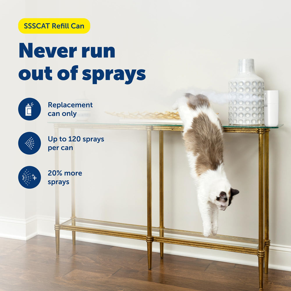 PetSafe SSSCAT refill shown beside device for easy replacement.