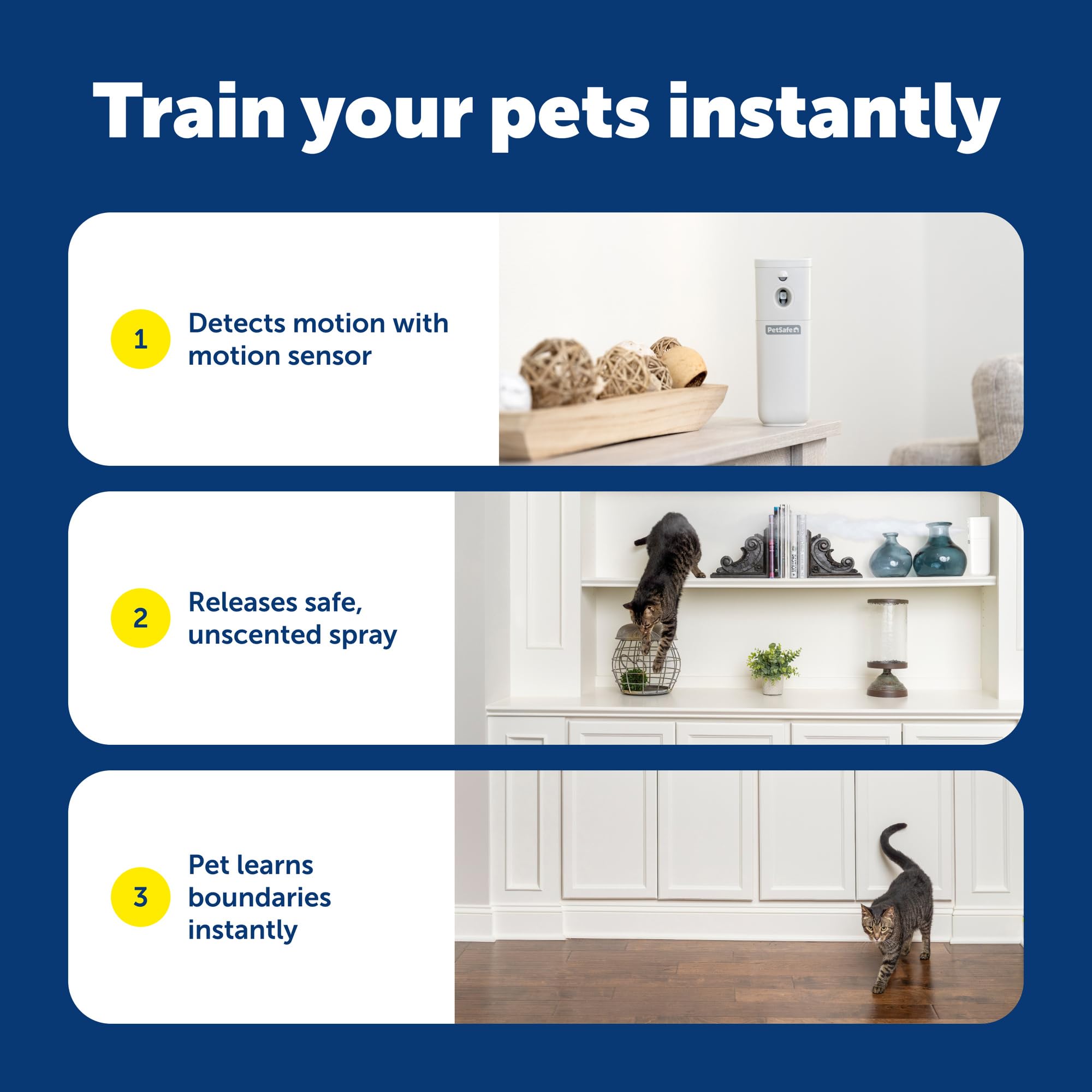 PetSafe SSSCAT mounted on shelf for convenient placement
