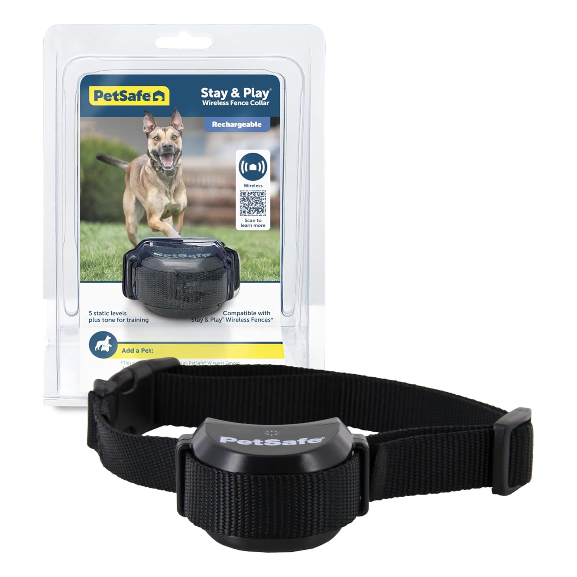 PetSafe Stay & Play receiver collar waterproof for outdoor use in any weather.