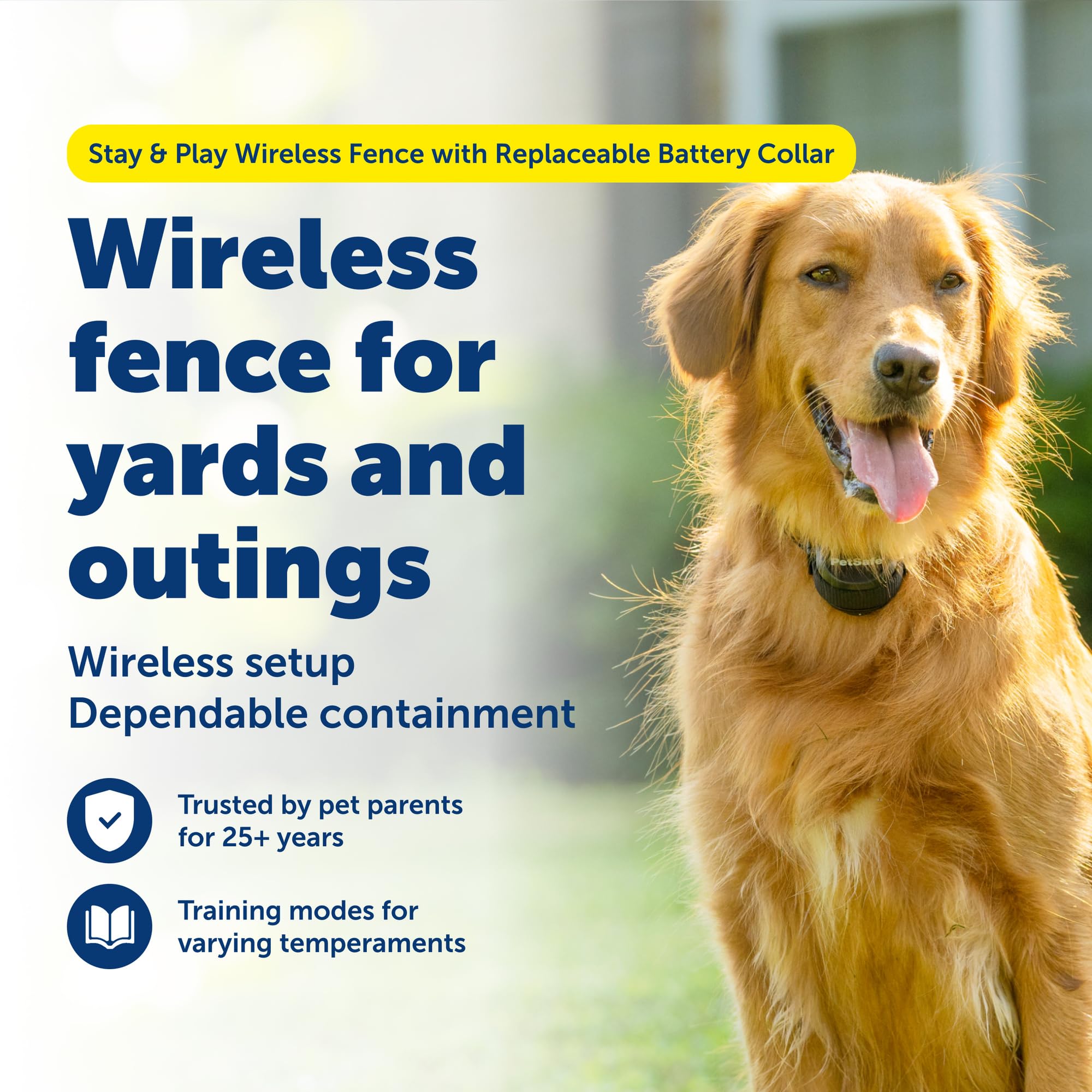 PetSafe Stay and Play receiver collar designed for water exposure during daily adventures.