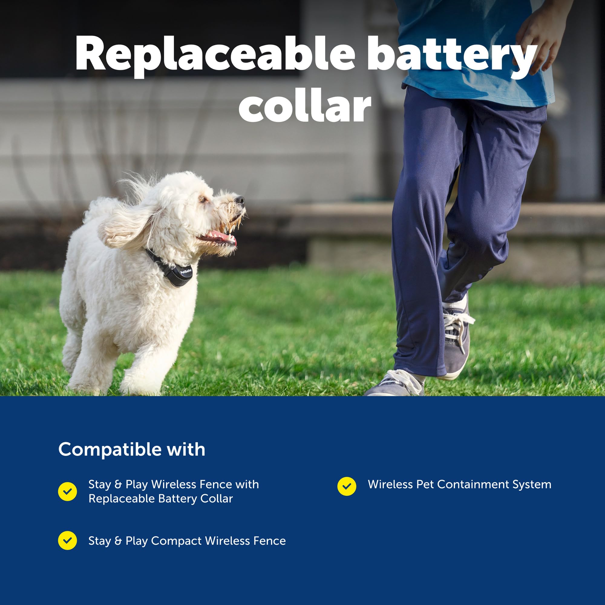 PetSafe Stay & Play works with all PetSafe wireless fence transmitters for easy setup.