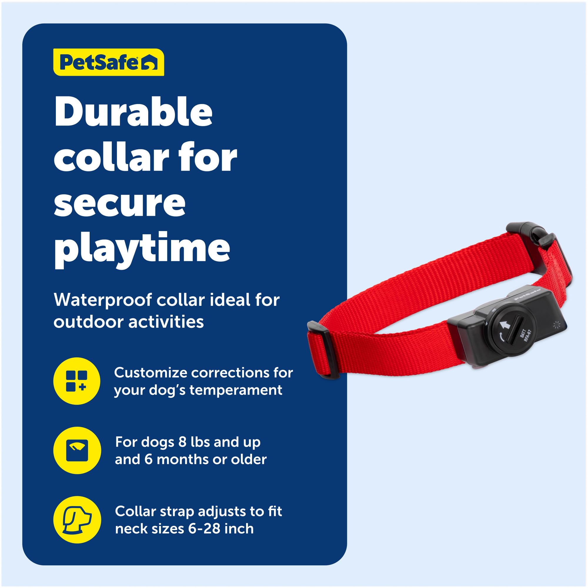 PetSafe collar offers tone-only training plus five static levels.