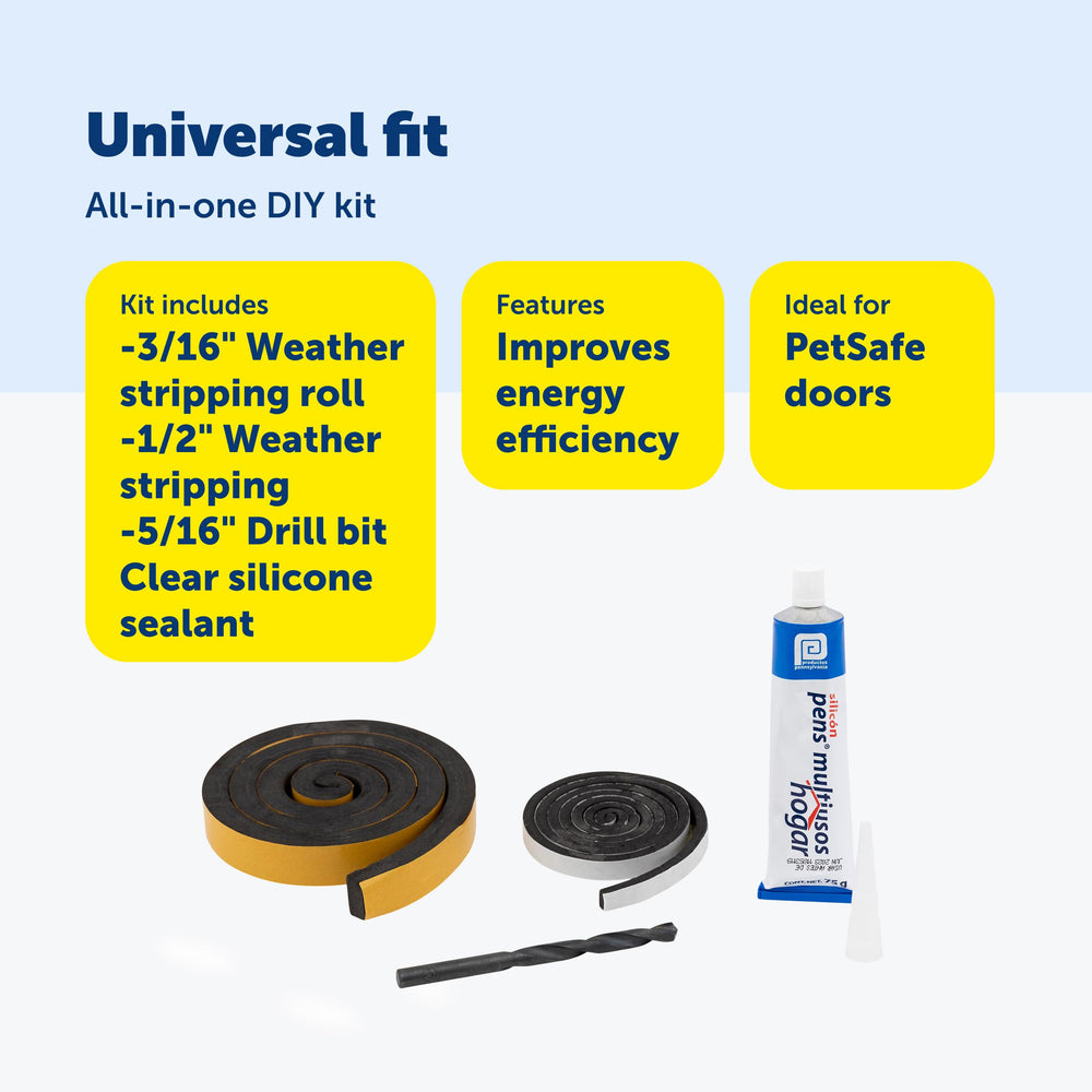 Petsafe weather-strip 1/2 inch provides snug fit on raised surfaces.