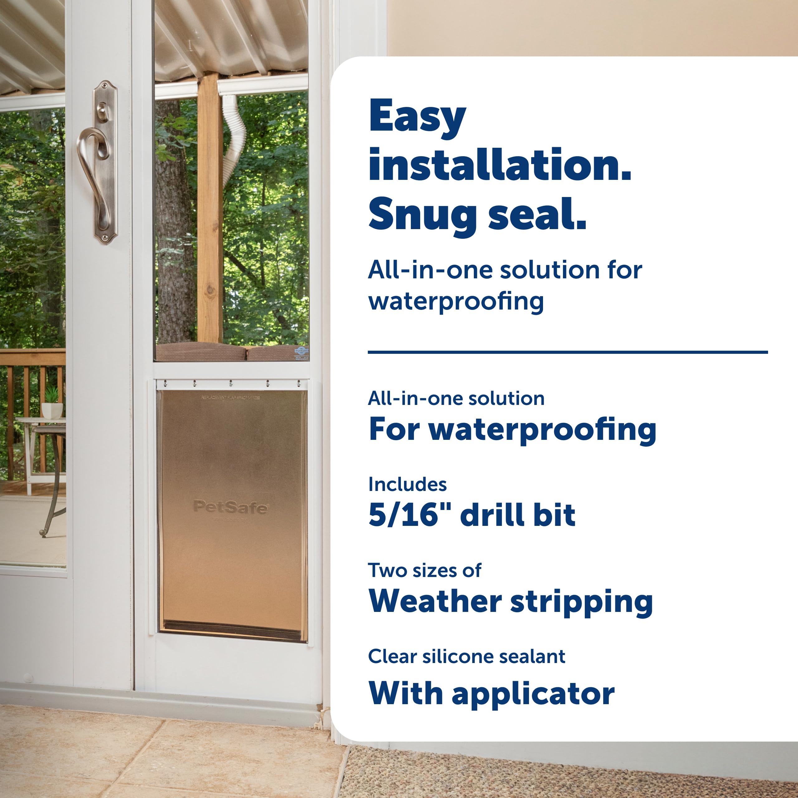 Petsafe weather-strip 3/16 inch delivers a flexible seal to deter drafts.