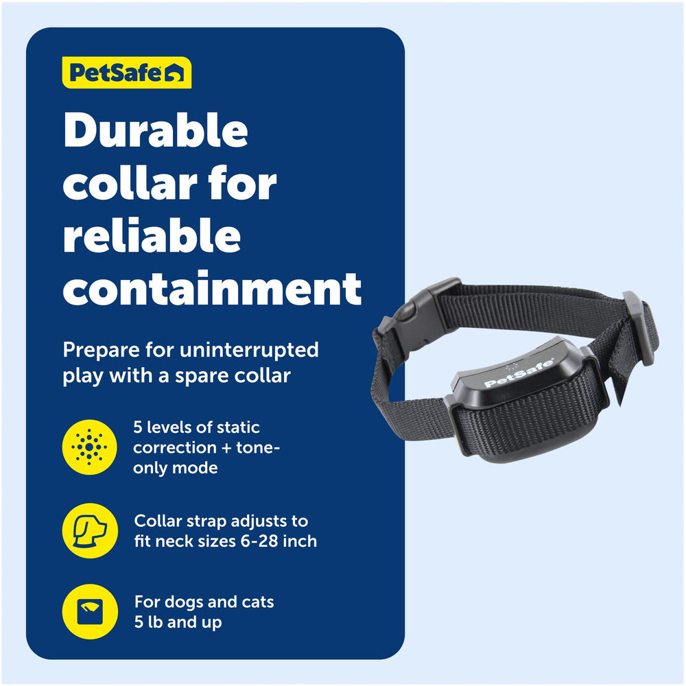 Petsafe YardMax battery indicator and charging view highlighting long life.