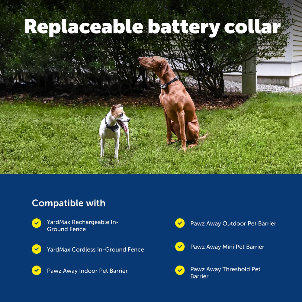 Petsafe YardMax multiple collars setup illustrating unlimited pet additions.