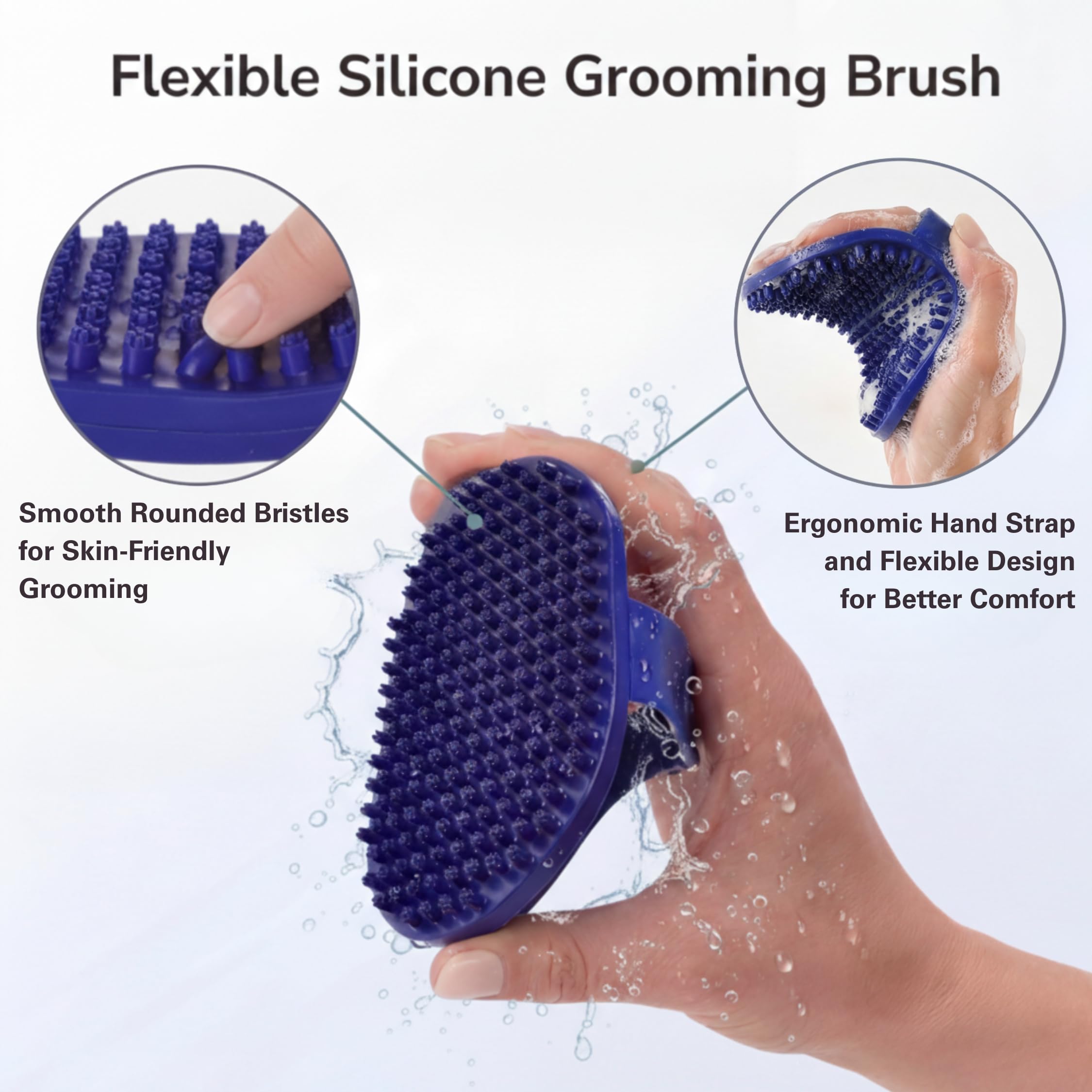 Pets&Goods multipurpose brush removes pet hair from sofas, cars, and clothes