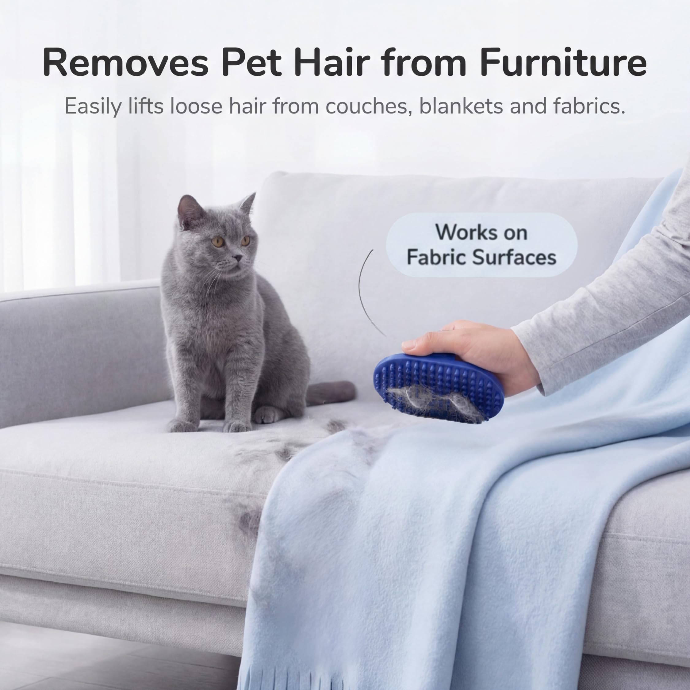 Pets&Goods massaging bristles help comfort during grooming sessions