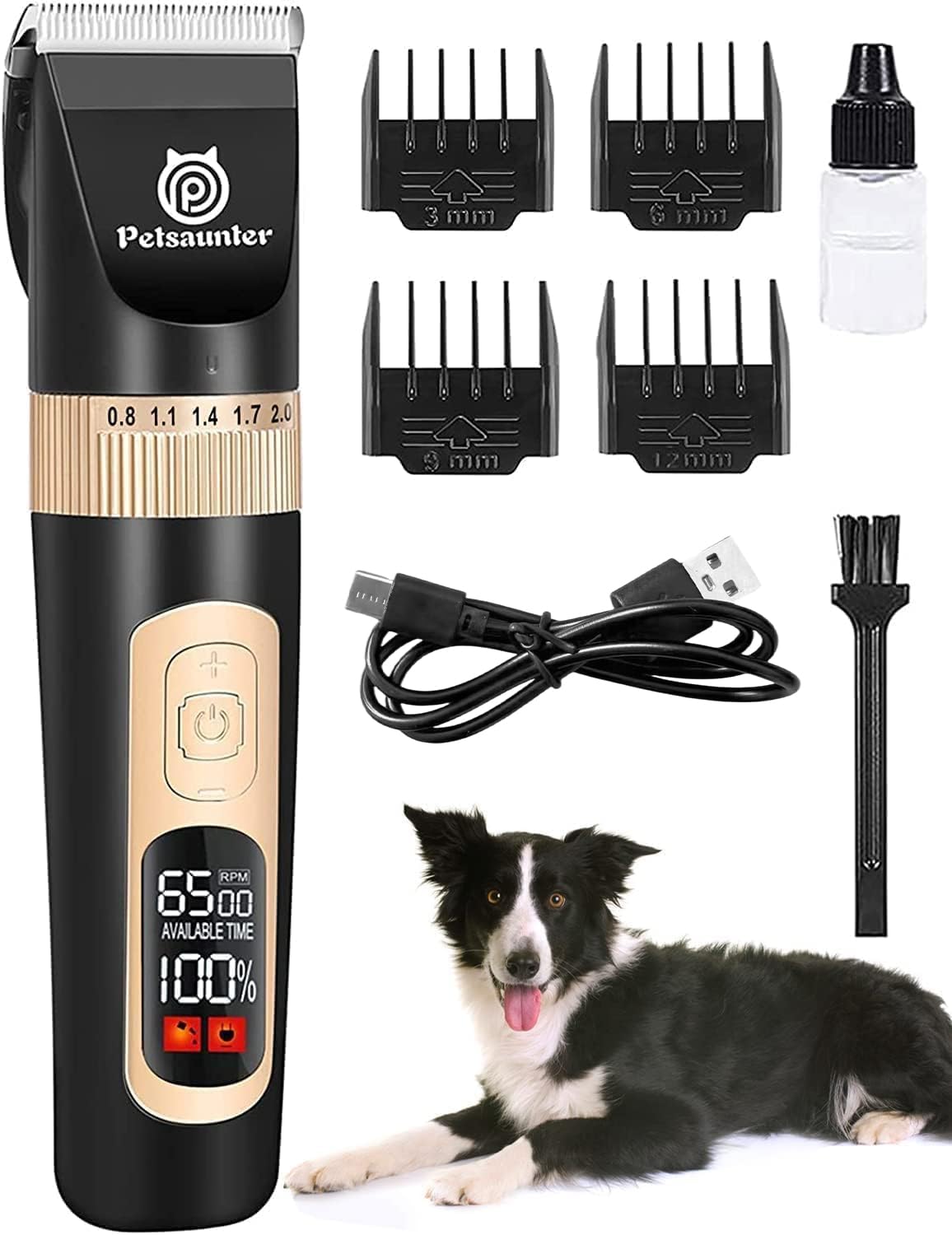 Petsaunter dog clippers with LCD display for precise grooming on the go