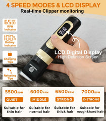 Petsaunter dog clippers operate at about 50dB, helping timid pets stay calm during grooming.