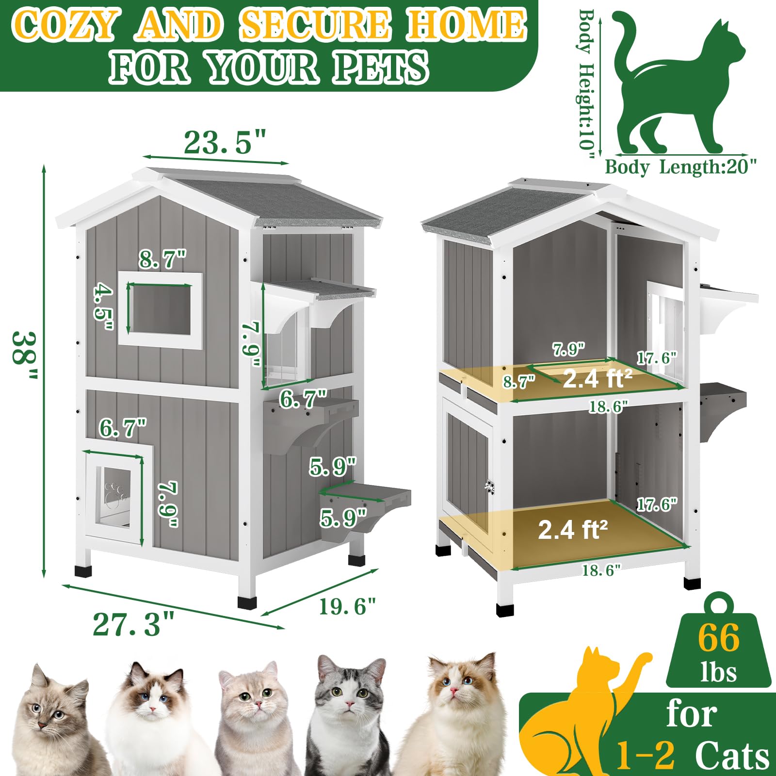 PetsCosset elevated base prevents damp and cold ground contact.