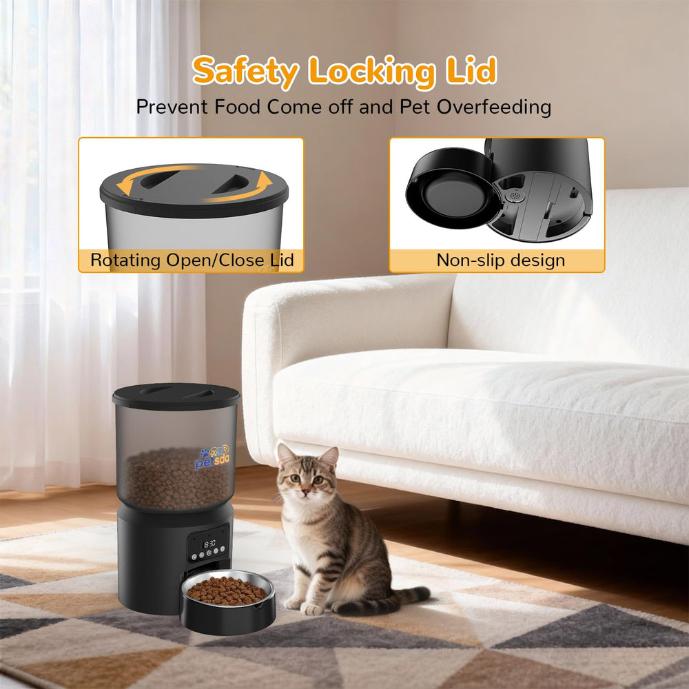 PETSDA dual power setup with adapter and battery option for reliability.