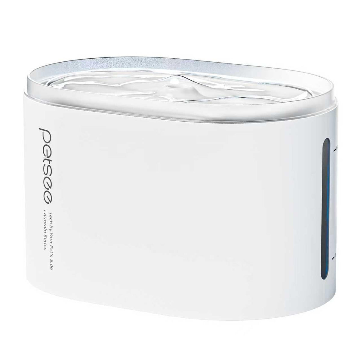 PETSEE Automatic Water Fountain with 2.5L capacity, promoting steady hydration for pets.