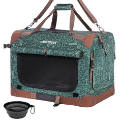 Petseek extra large cat carrier front view with secure zipper entry