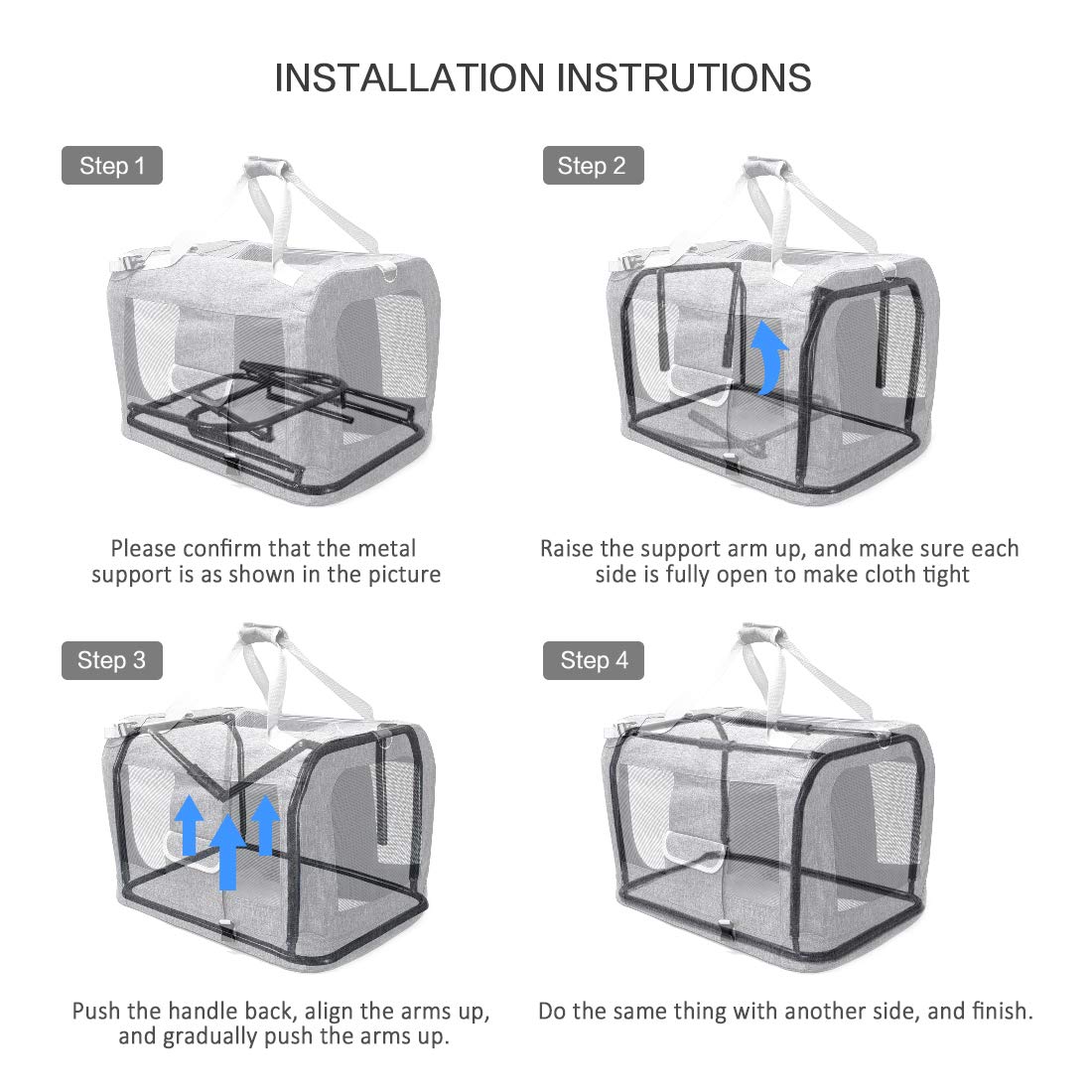Petseek Extra Large Soft Sided Carrier, travel bowl included for on-the-go meals.