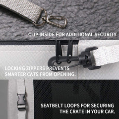 Petseek Extra Large Cat Carrier oxford-fabric durability with easy cleaning and wear resistance