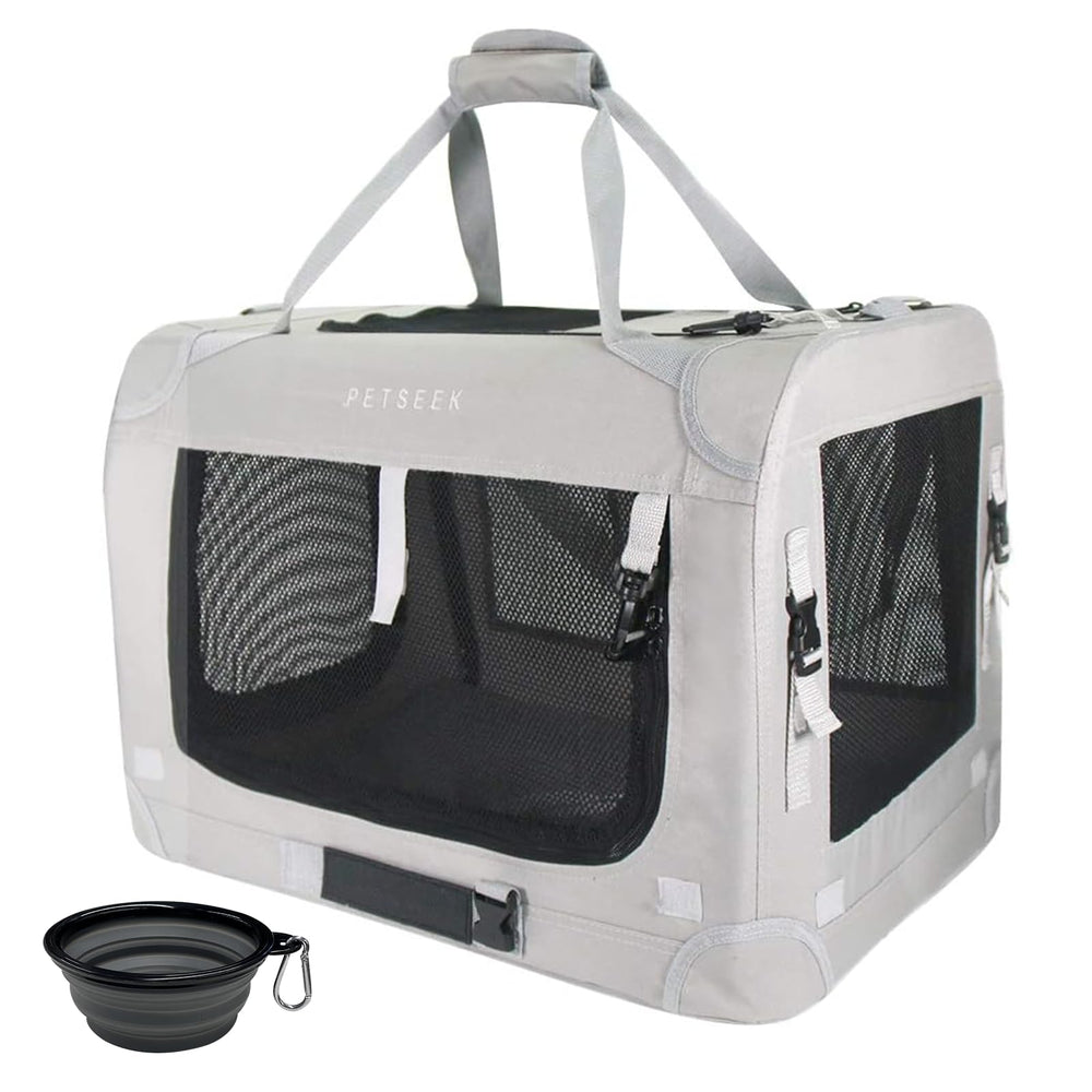 Petseek Extra Large Cat Carrier soft-sided front view for easy transport