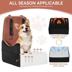 PETSFIT 6-inch memory foam booster elevates your dog during rides