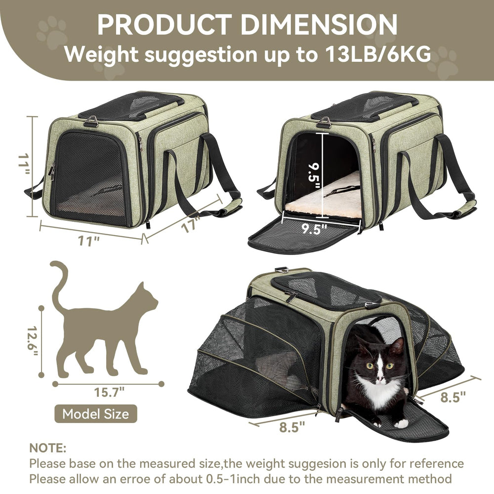 Petsfit airline-approved under-seat carrier fits compactly for easy air travel.