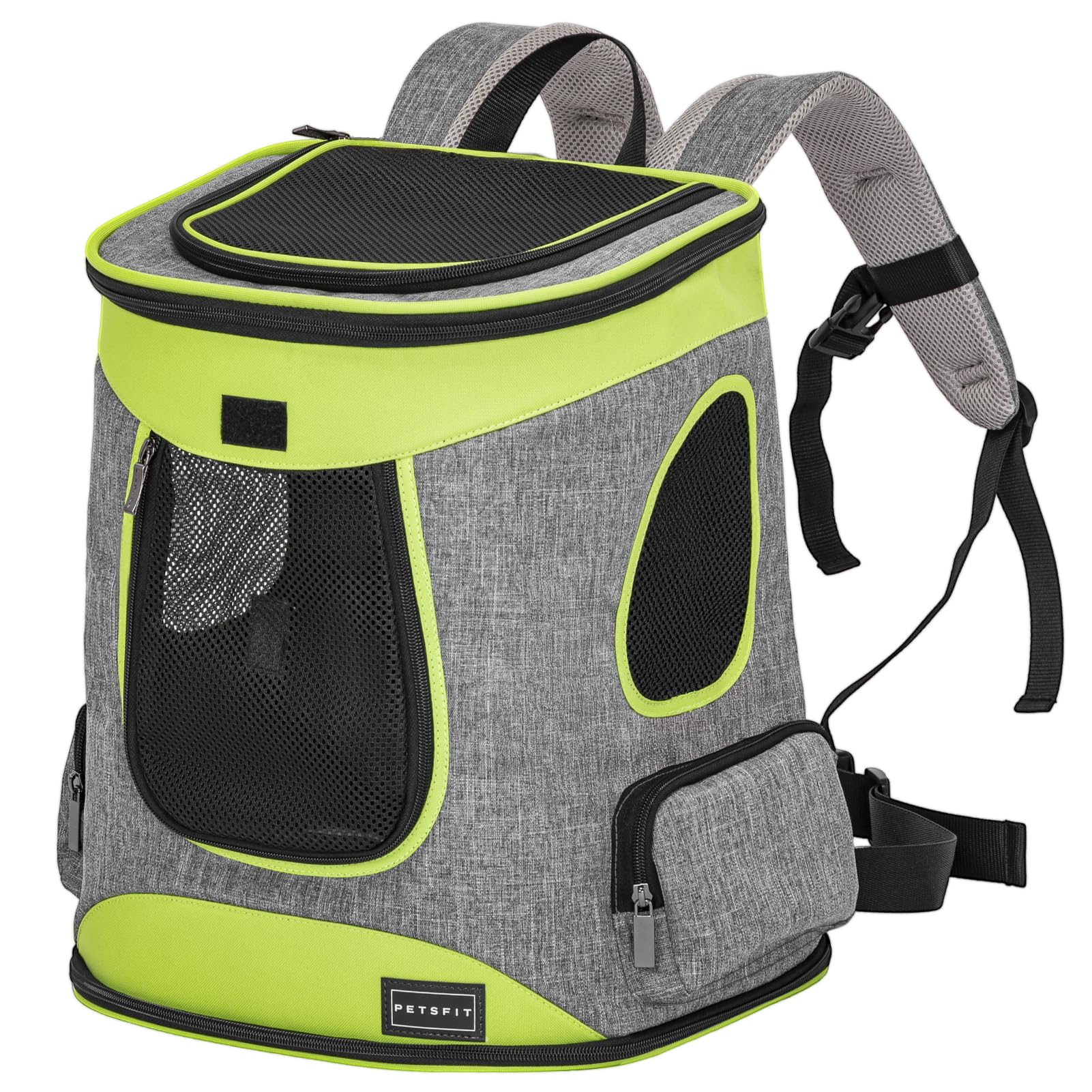 Petsfit backpack carrier from the front with opening for easy access
