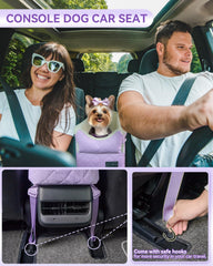 Petsfit cat car seat center-console design lets pets look outside easily.