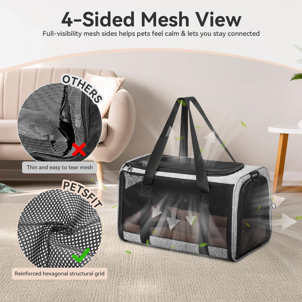 Petsfit four-mesh ventilation panels ensure airflow.