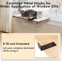 PETSFIT cat window perch spacious for two cats to lounge together.